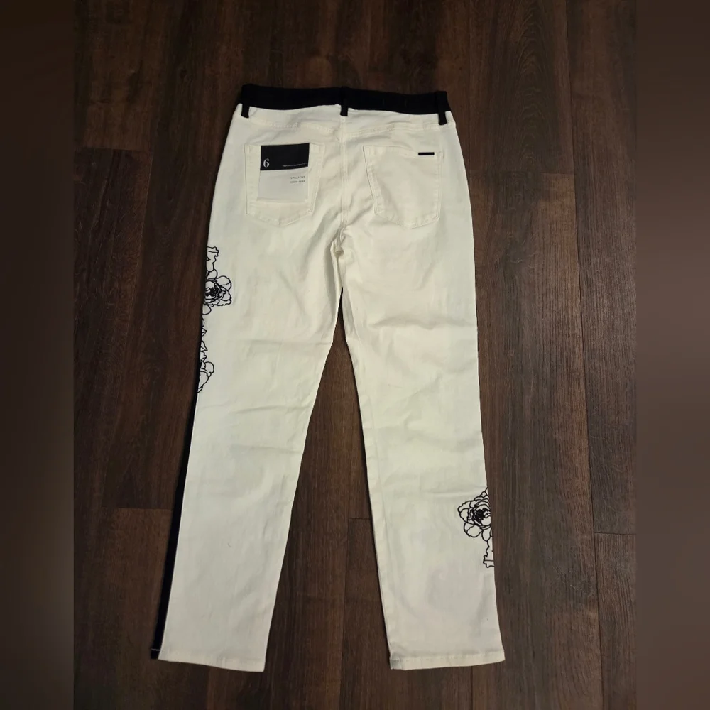 NWT White House Black Market White and Black Pants - Picture 6 of 7